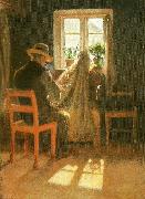 Anna Ancher kran wollesen boder garn oil on canvas